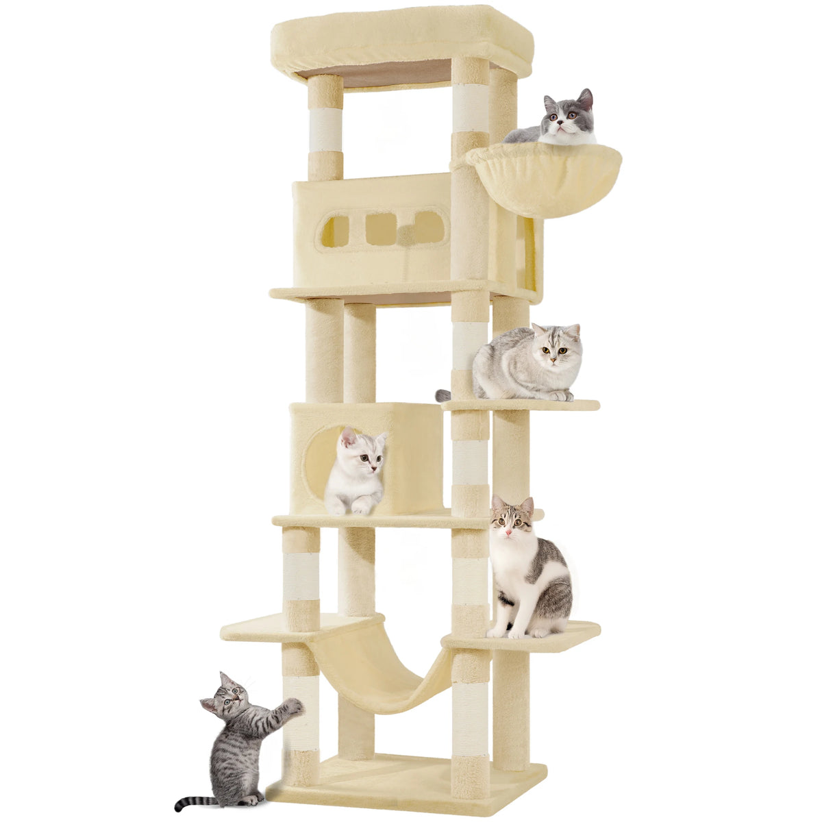 Arbre à chat XXL 170 cm multi-niveaux, vue 9