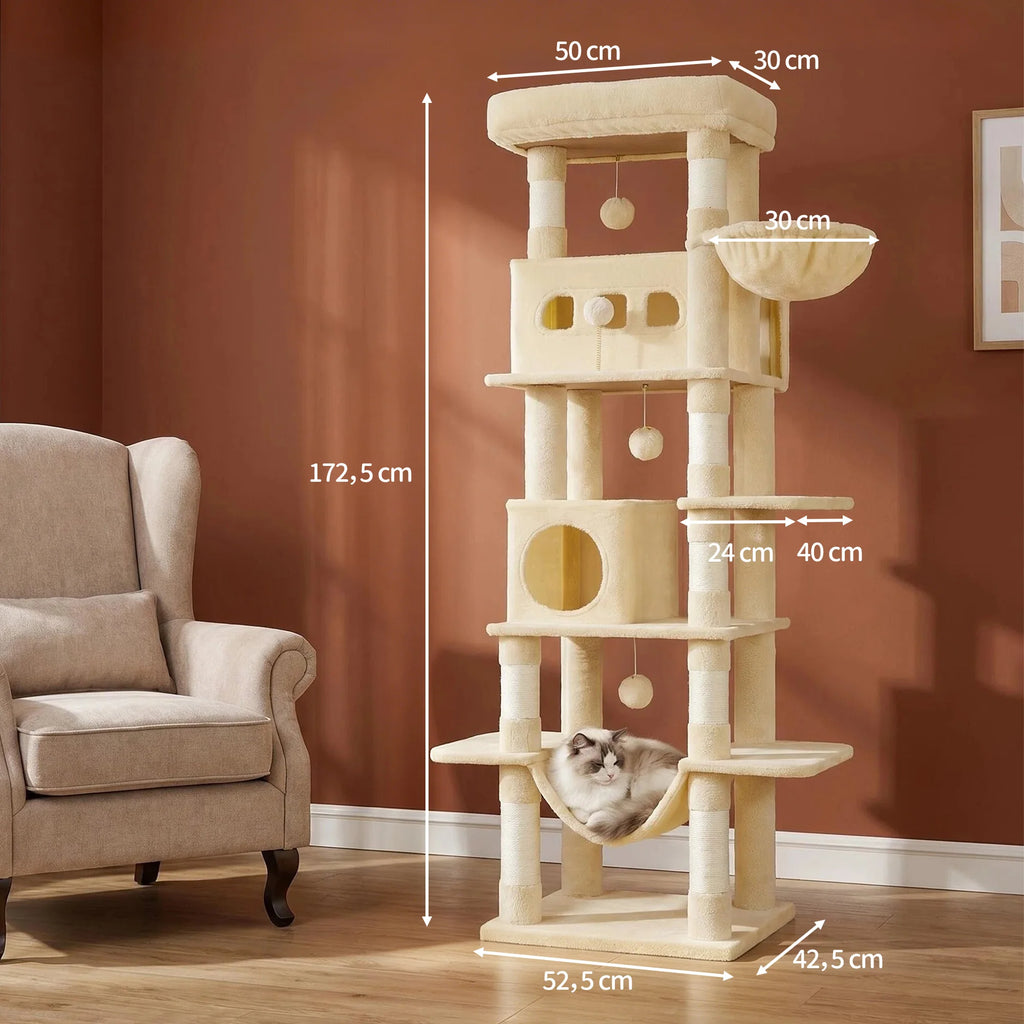 Arbre à chat XXL 170 cm multi-niveaux, vue 4