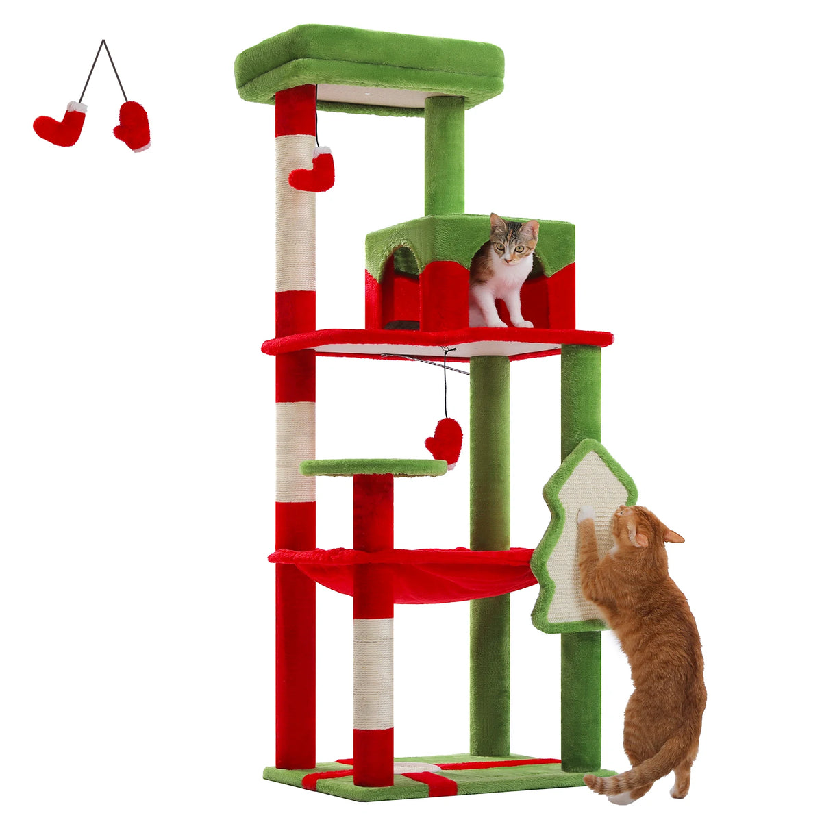 Arbre à chat 5 niveaux avec grand hamac, vue 9