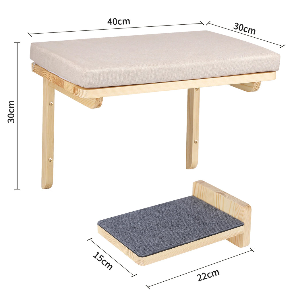 Hamac mural pour chat avec 2 marches, vue 4