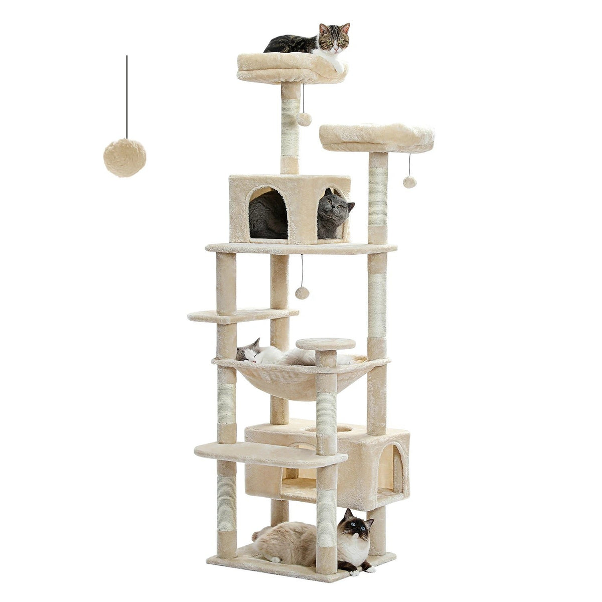 Arbre à chat 3 tailles, coloris beige