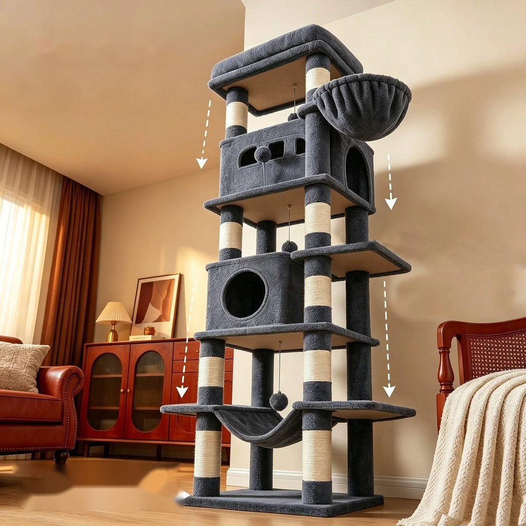 Arbre à chat XXL 170 cm multi-niveaux, vue 5