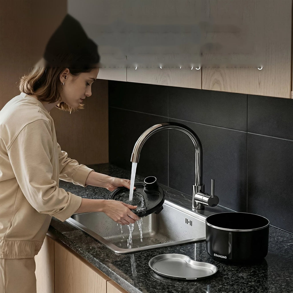 Fontaine à eau sans fil en inox 2,5 L pour chat, vue 3