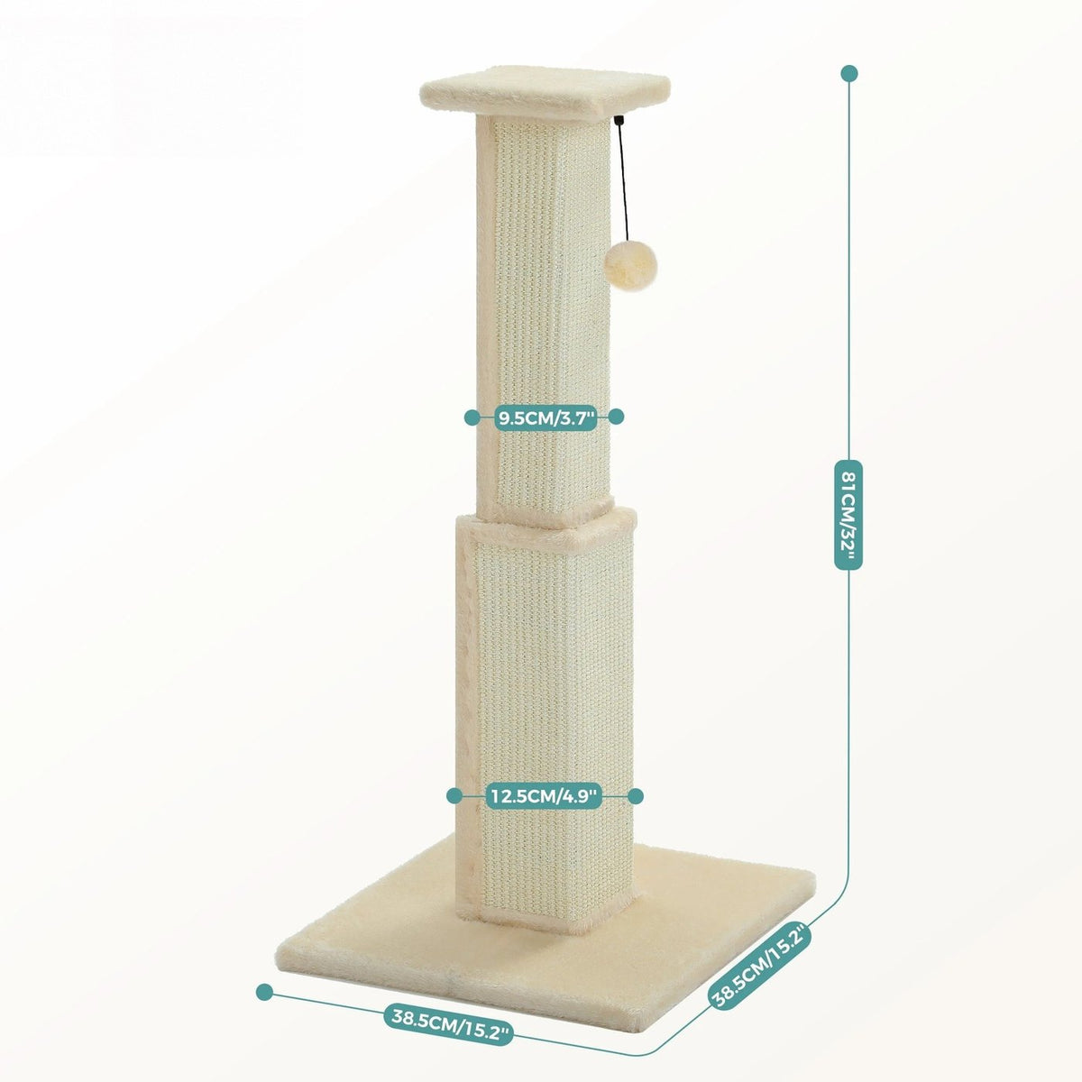 Grand poteau à gratter en sisal tissé, vue 7