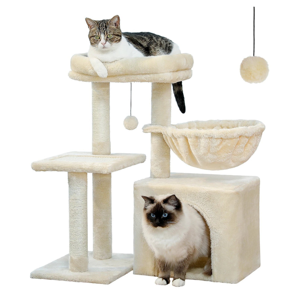 Petit arbre à chat 73 cm, coloris beige