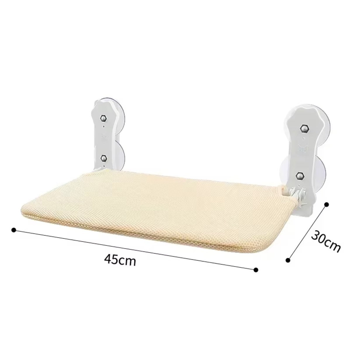 Dimensions du hamac beige : 45 x 30 cm